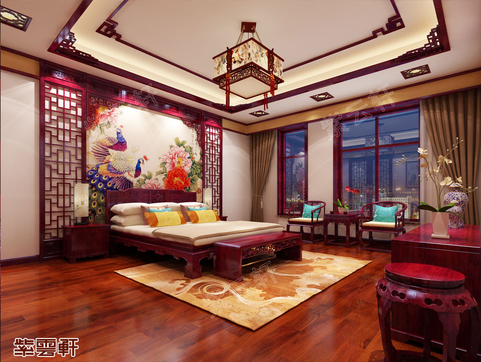 中式<a href=http://m.disposabletattoopen.com/woshi/ target=_blank class=infotextkey>臥室裝修效果圖</a>
