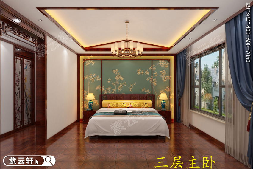 中式風格<a href=http://m.disposabletattoopen.com/woshi/ target=_blank class=infotextkey>臥室裝修效果圖</a>