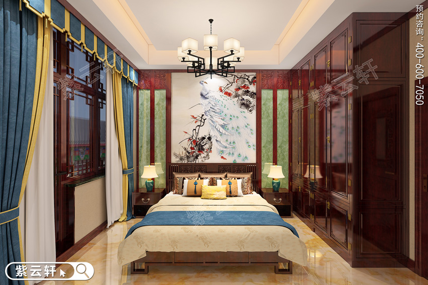 臥室<a href=http://m.disposabletattoopen.com/ target=_blank class=infotextkey>中式風格</a>裝修效果圖