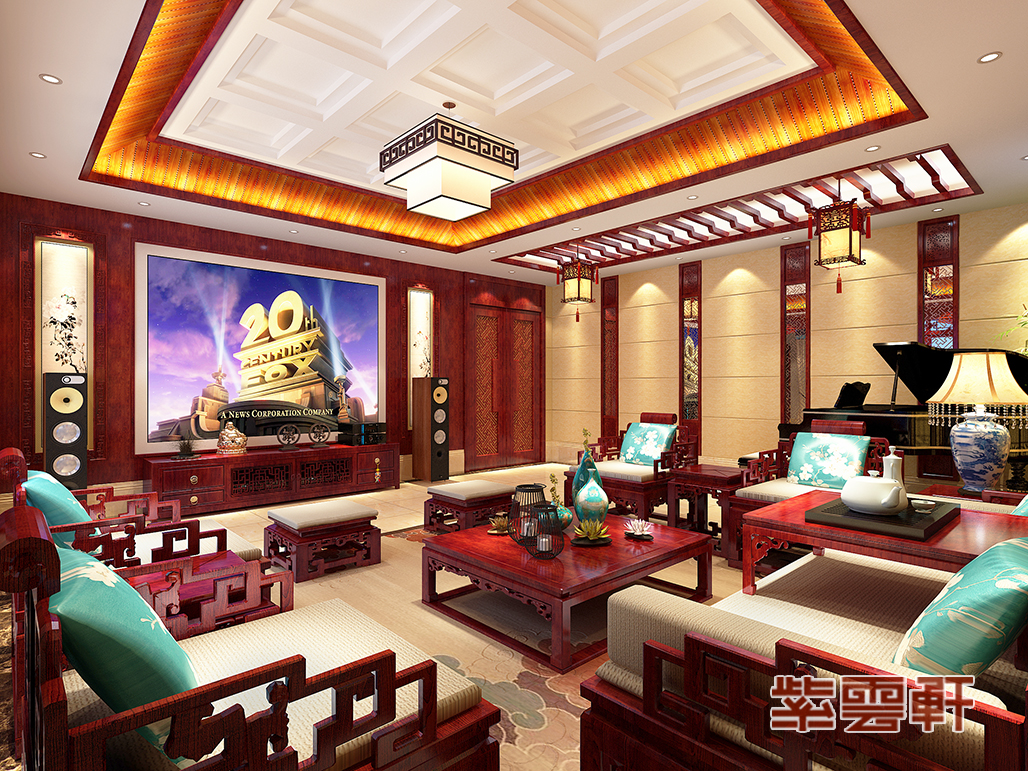 客廳<a href=http://m.disposabletattoopen.com/ target=_blank class=infotextkey>中式風(fēng)格</a>裝修圖