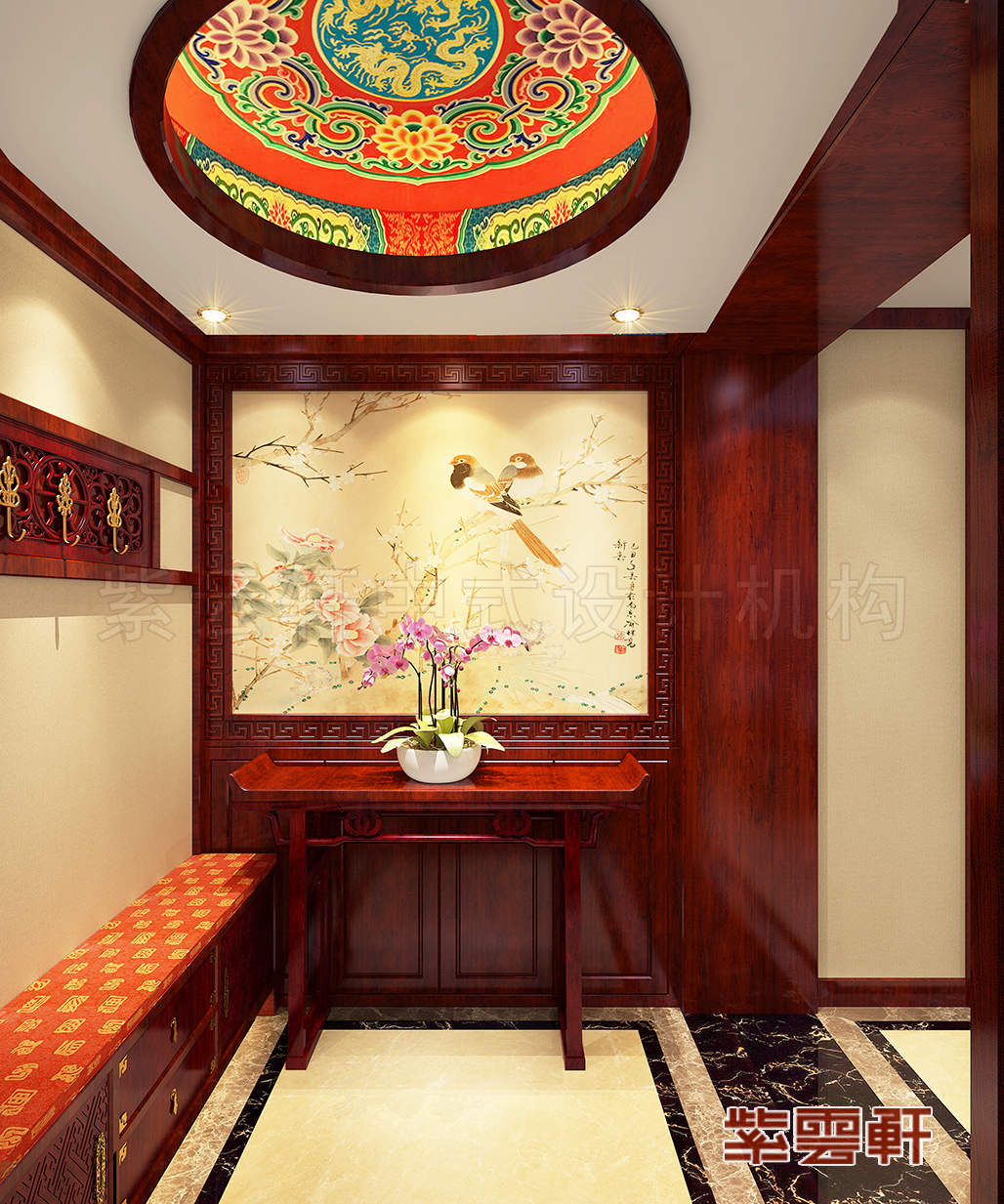 玄關(guān)<a href=http://m.disposabletattoopen.com/ target=_blank class=infotextkey>中式裝修效果圖</a>