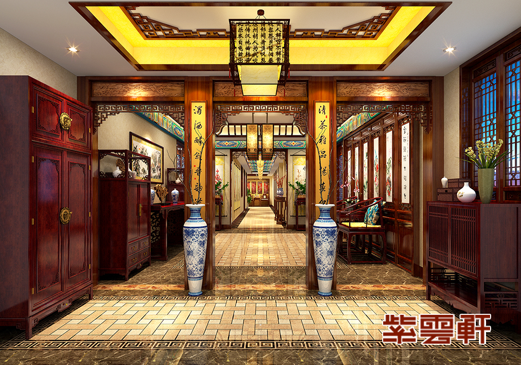 玄關(guān)<a href=http://m.disposabletattoopen.com/ target=_blank class=infotextkey>中式裝修效果圖</a>