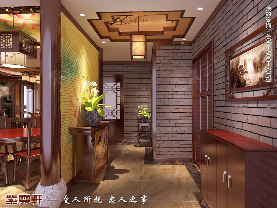 門廳中式裝修設(shè)計(jì)圖